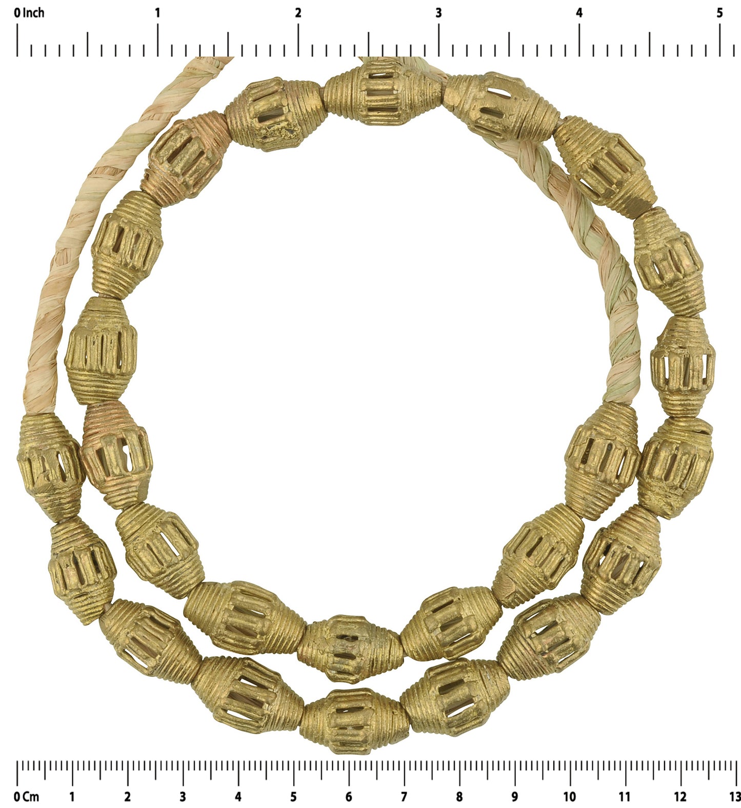 Handmade Ashanti Brass Beads - Ancient Craft, Modern Charm - zoomed-in detail