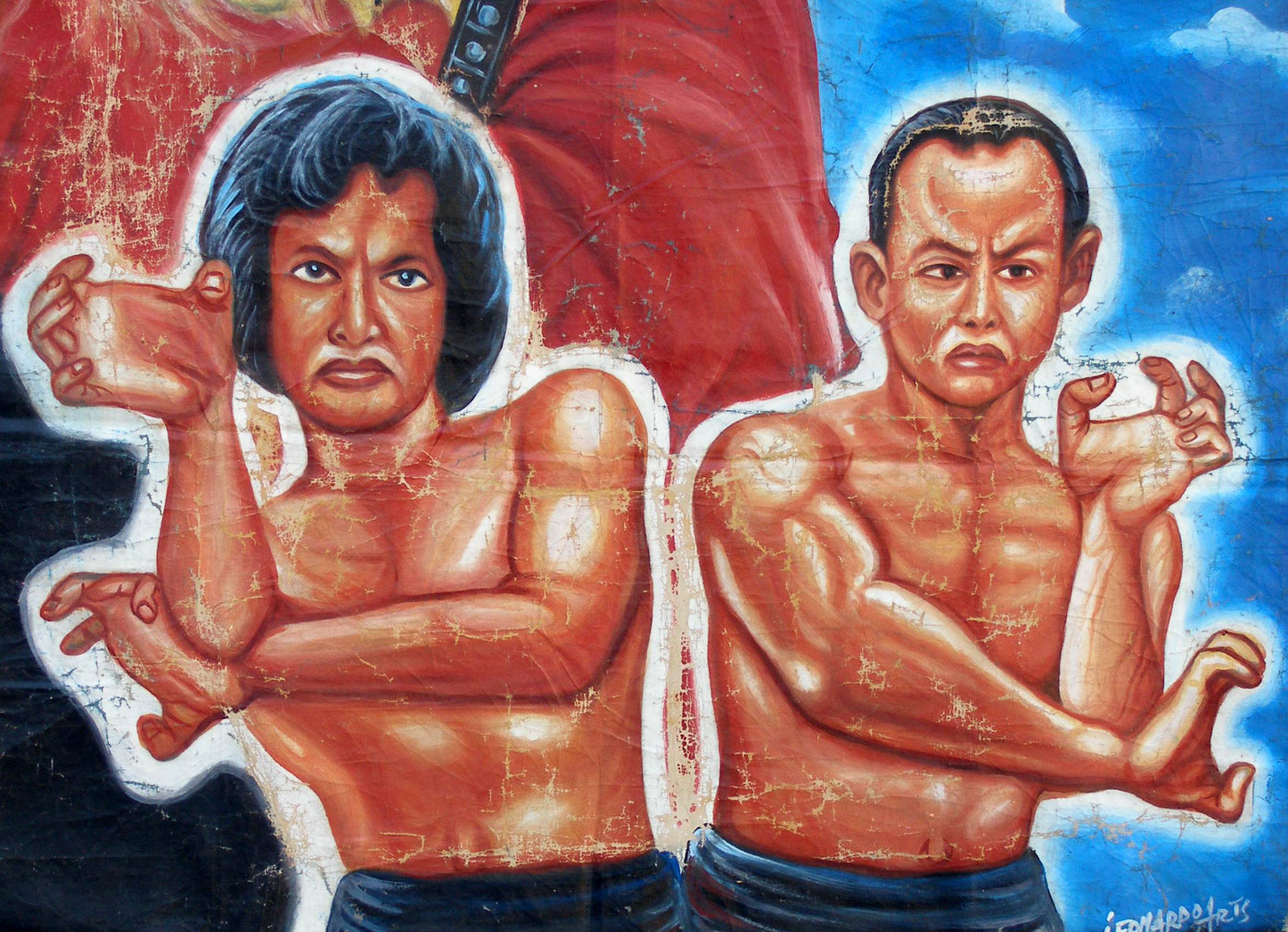 Fist Of The White Lotus Movie Poster - Ghana Hand-Painted Art - alternate view