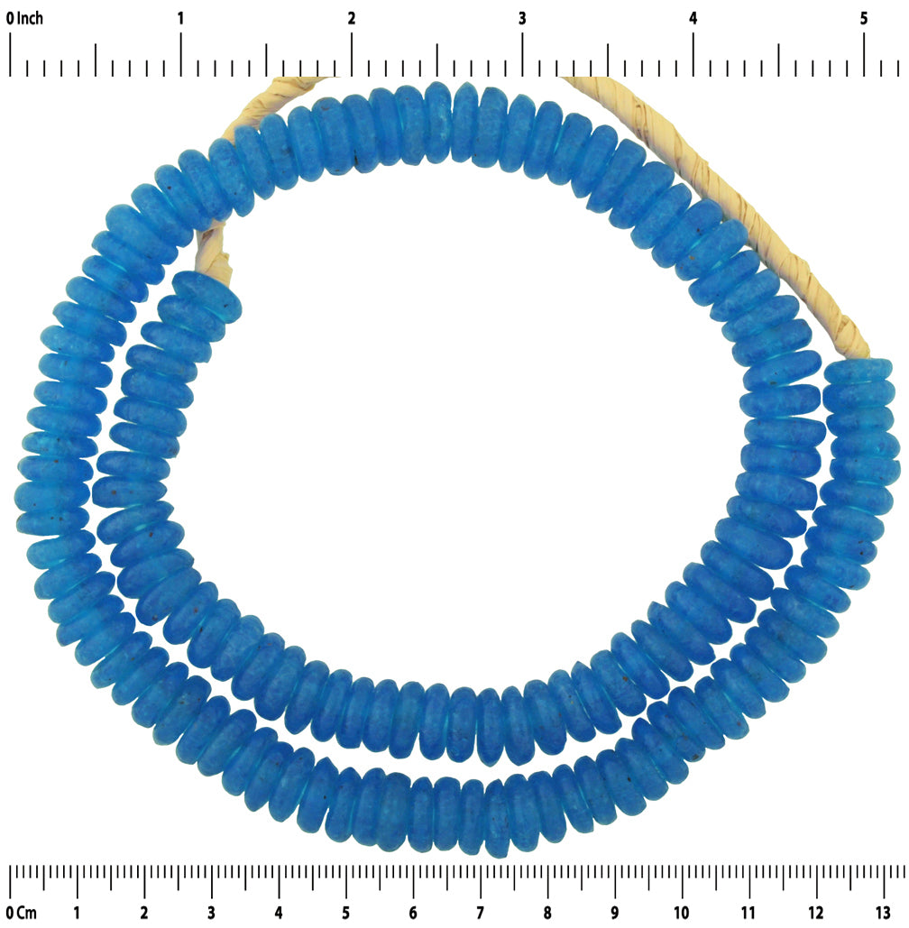 Authentic African Trade Beads - Recycled Glass Beads From Ghana - enhanced texture view