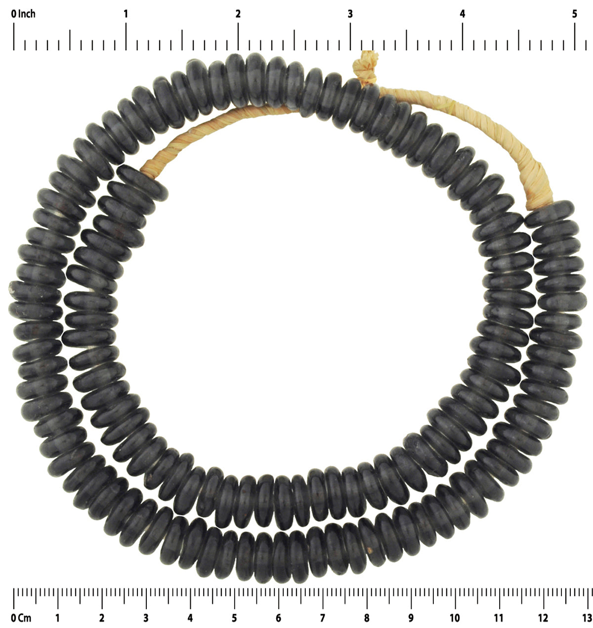 Annular African Trade Beads - Recycled Glass Beads From Ghana - close-up