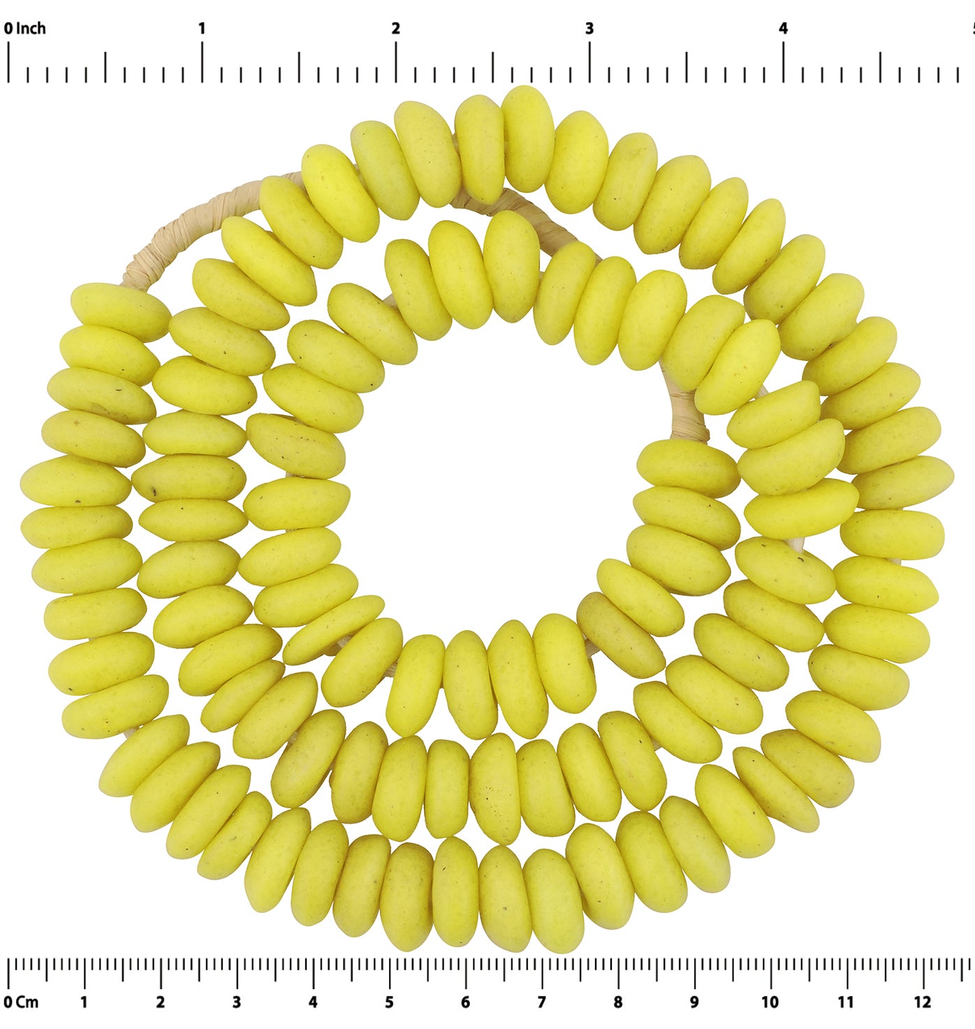 Beads Recycled Glass Powder African Trade Disks Spacers Jewelry - zoomed-in detail