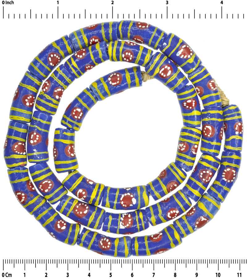 Exquisite Recycled Powder Glass Beads From Ghana - 8-9Mm - close-up