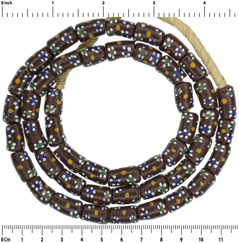 Elegant African Trade Beads - 9Mm Glass Beads From Ghana - close-up