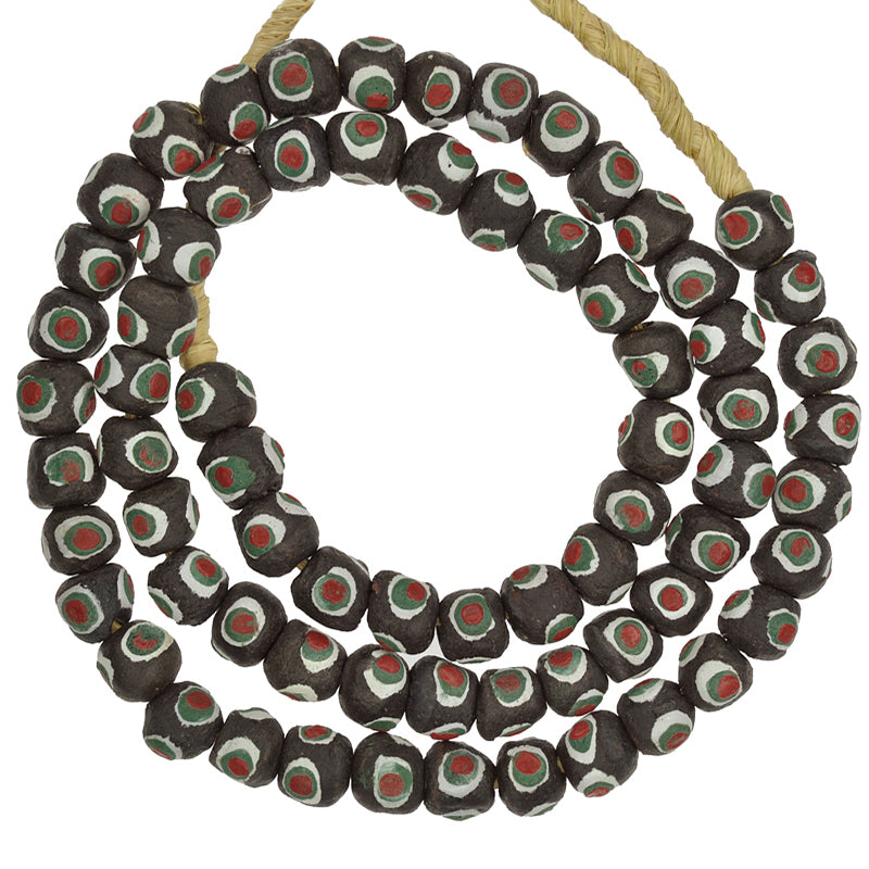 Authentic 11Mm Ghana Krobo Recycled Glass Beads - 26" Strand