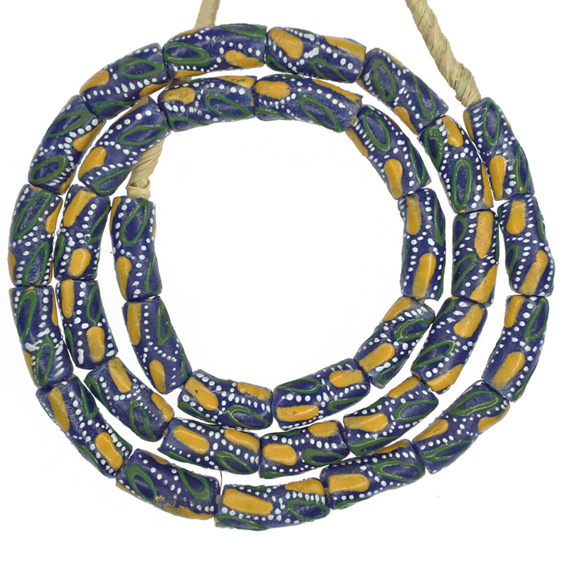 Fancy Powder Glass Beads - Authentic Ghanaian Trade Beads