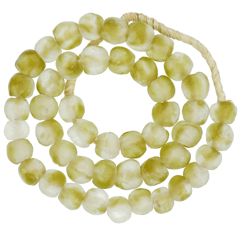 Authentic Krobo Glass Beads - Translucent Handmade In Ghana