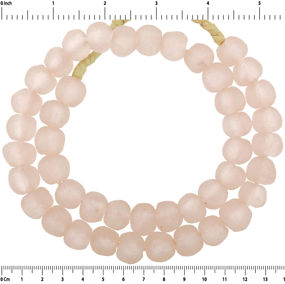 Translucent Bottle Glass Beads, 13-14Mm - African Trade Beads - close-up