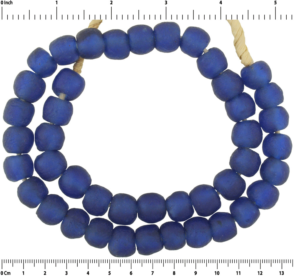 Translucent Bottle Glass Beads - Recycled African Trade Beads - product focus