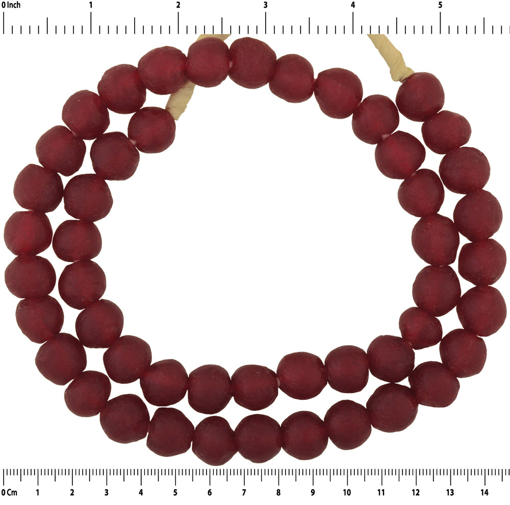 Authentic 13Mm Translucent Bottle Glass Beads - African Trade Beads - close-up