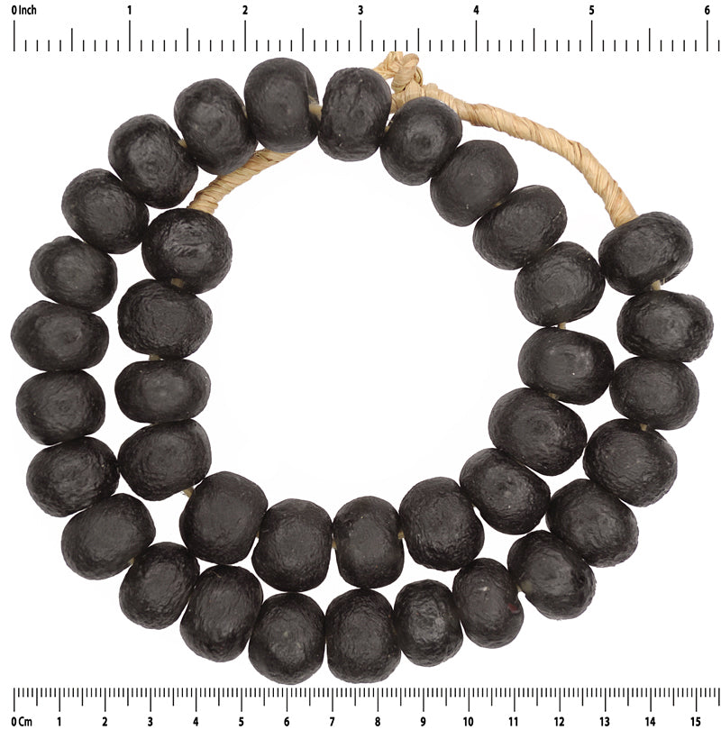 X-Large Krobo Glass Beads Imitating Old Venetian Trade Beads - close-up