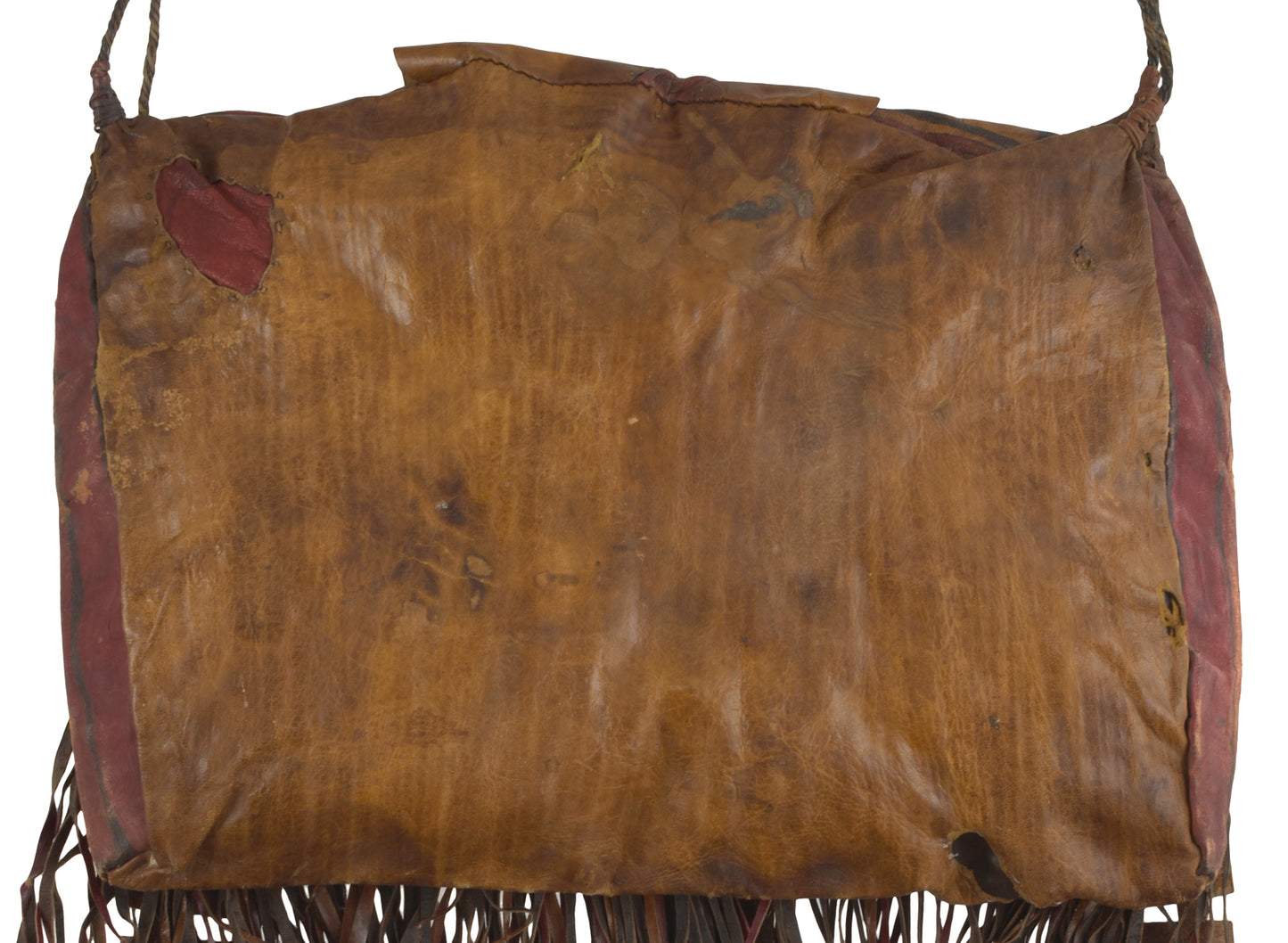 Old African Tuareg Leather Camel Horse Bag From Niger Peul Fulani Sahara Art - alternate view