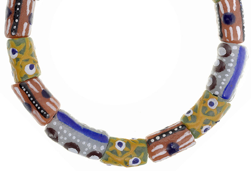 Handmade African Beaded Bracelet - Glass Beads Jewelry - close-up