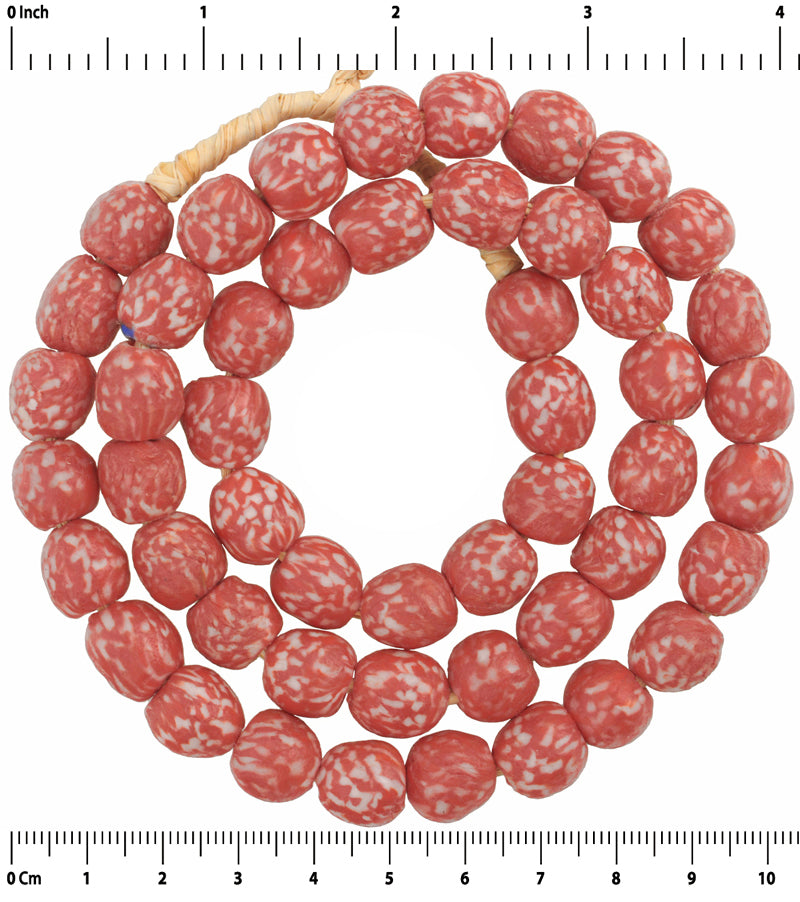 African Trade Beads - Fused Recycled Glass Beads From Ghana - close-up