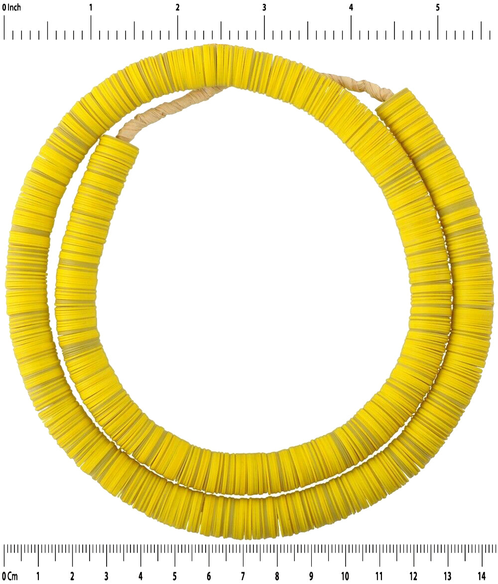 African Trade Old Beads Vulcanic Vulcanite Heishi Czech Bohemian Spacers Disks - close-up