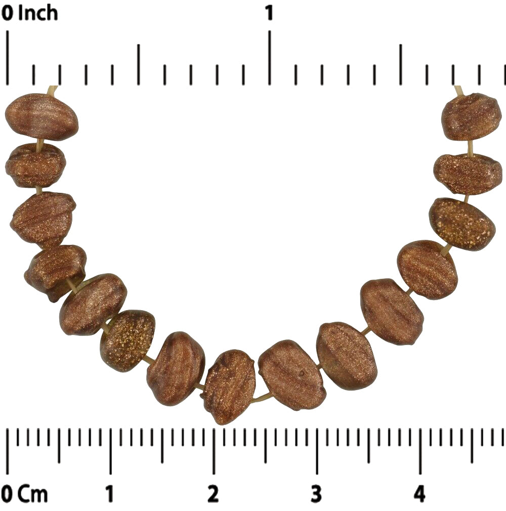 Rare African Trade Beads Tabular Old Venetian Glass Beads Aventurine Lampwork - alternate view