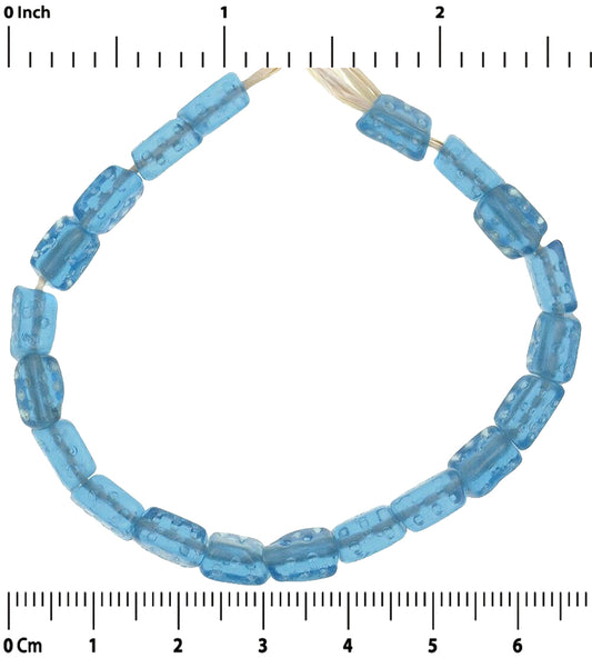 Old African Glass Trade Beads Dice Bohemian Czech Molded Glass Beads Translucent - alternate view