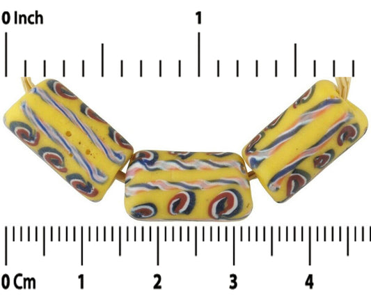 Antique Fancy Venetian Wound Glass Trade Beads - African Beads - alternate view