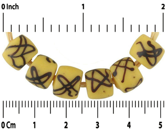 Antique Akoso Venetian Glass Trade Beads - African Wound Lampwork - alternate view