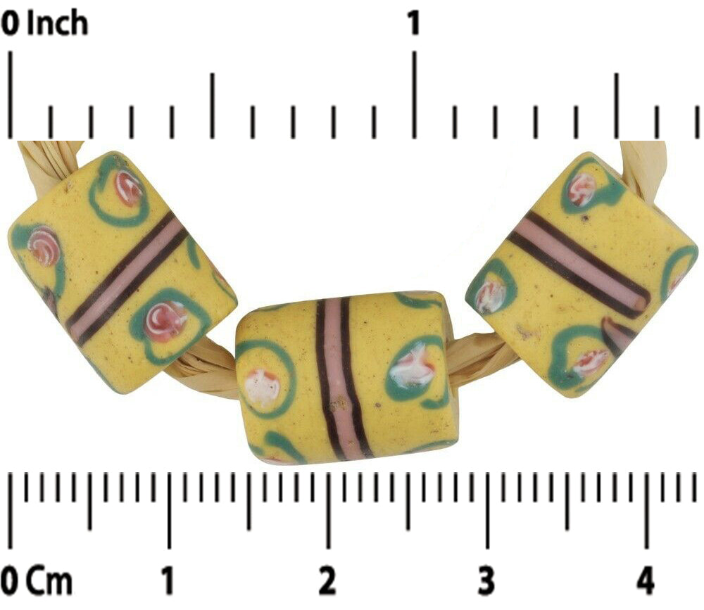 Antique African Trade Beads: Fancy Venetian Lampwork Glass Beads - alternate view