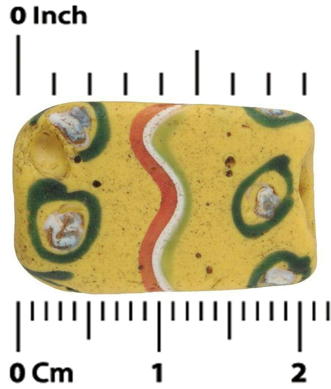 Antique Tabular "Eye" Venetian Lampwork Glass Trade Bead - African Trade - alternate view