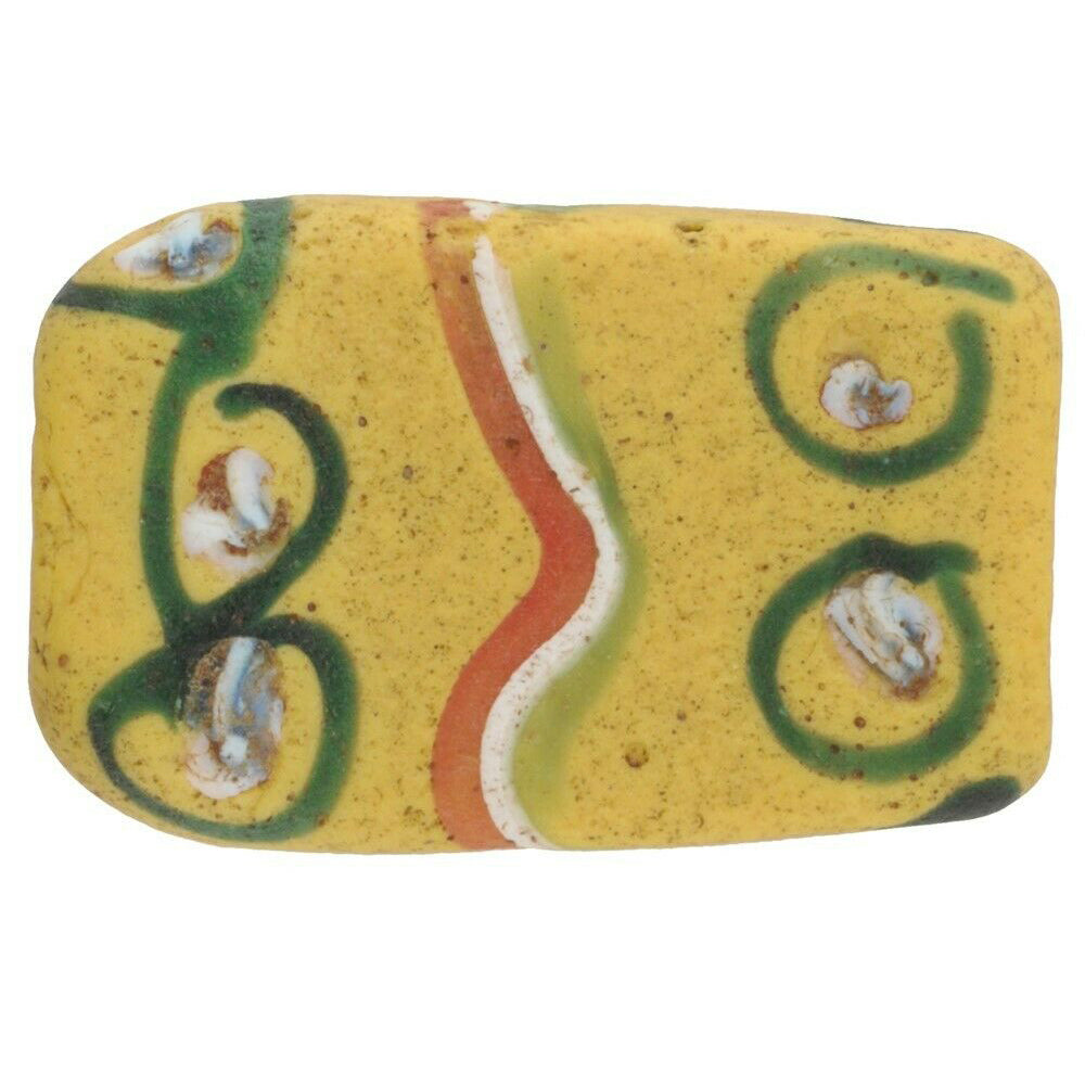Antique Tabular "Eye" Venetian Lampwork Glass Trade Bead - African Trade