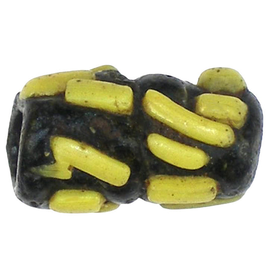 Rare Antique Islamic Glass Trade Bead - Fustat, Egypt (12Mm X 7Mm) - alternate view