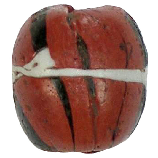 Antique Islamic Banded Folded Glass Trade Bead - alternate view