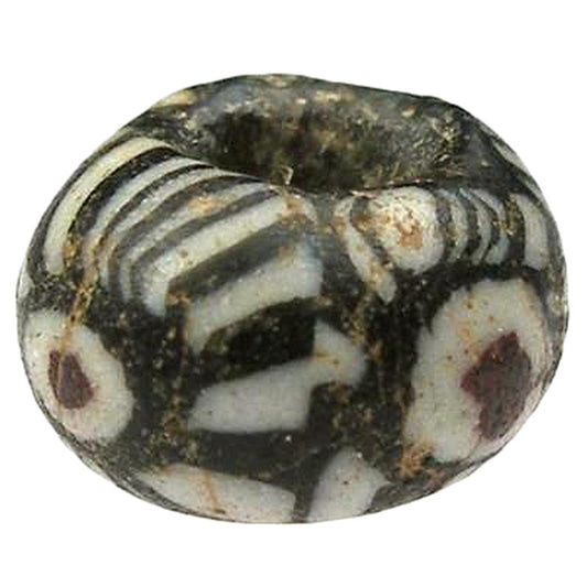 Rare Small Ancient Fustat Mosaic Glass Bead 7X5Mm - alternate view