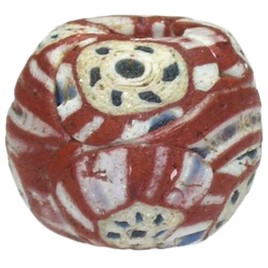 Rare Antique Fustat Mosaic Glass Bead | Islamic Trade Bead 12X10Mm - alternate view