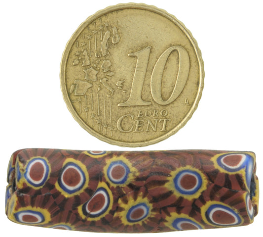 Rare Antique Large Venetian Millefiori Mosaic Glass African Trade Bead - alternate view
