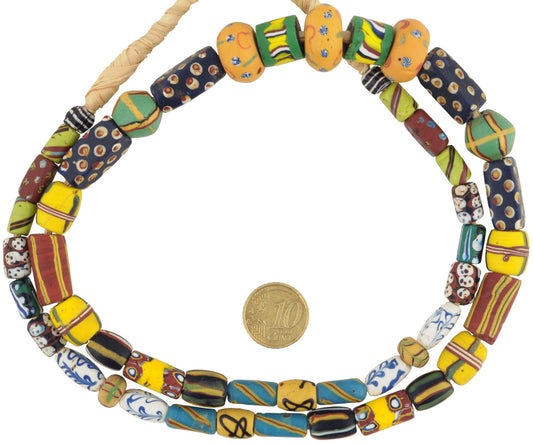 Antique Venetian Lampwork Trade Beads Strand - African Glass Beads 67Cm - alternate view