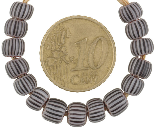 Rare Black Striped Chevron Beads | 4 Layer Venetian Trade Set - alternate view