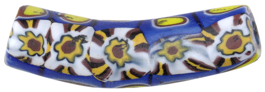 Antique Elbow Venetian Millefiori Mosaic Trade Bead 33X8Mm - African Trade - alternate view