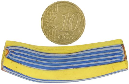 Rare Antique Large Venetian Elbow Millefiori Glass Trade Bead - alternate view