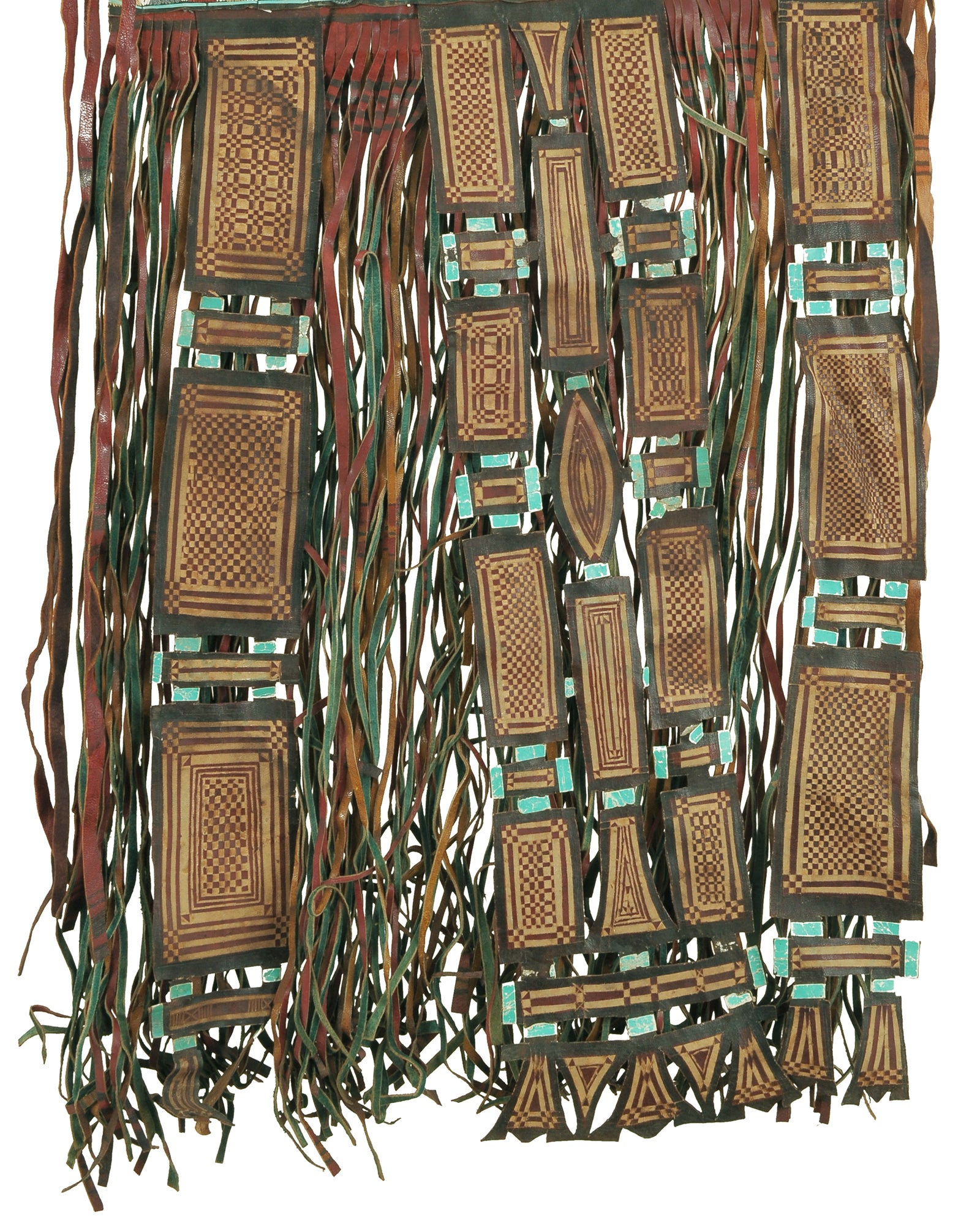Old African Tuareg Leather Tent Panel Found In Niger Sahara - partial view
