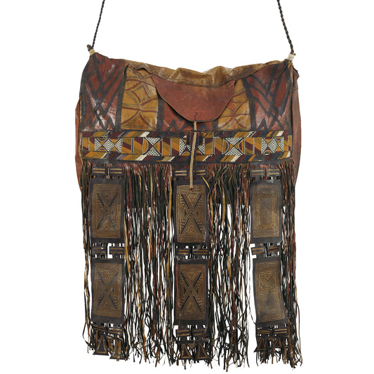 Authentic Tuareg Leather Bag – Sahara Nomad Ethnic Vintage Carryall