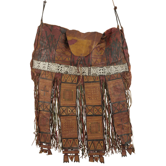 Authentic Vintage Tuareg Leather Bag – Sahara Nomad Ethnic Art