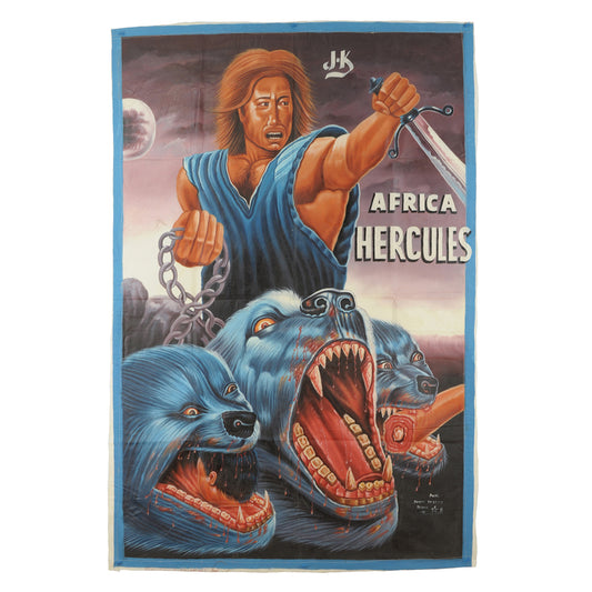African Hercules Movie Poster - Hand-Painted African Art