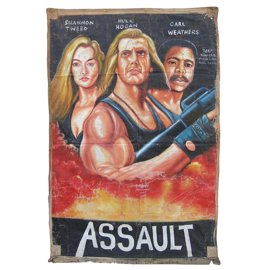 Assault On Devils Island Movie Poster - Hand Painted Ghana Art
