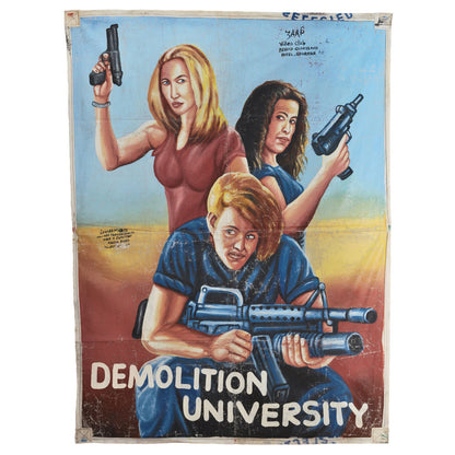 Demolition University Movie Poster - Hand-Painted Ghana Art - Corey Haim action poster
