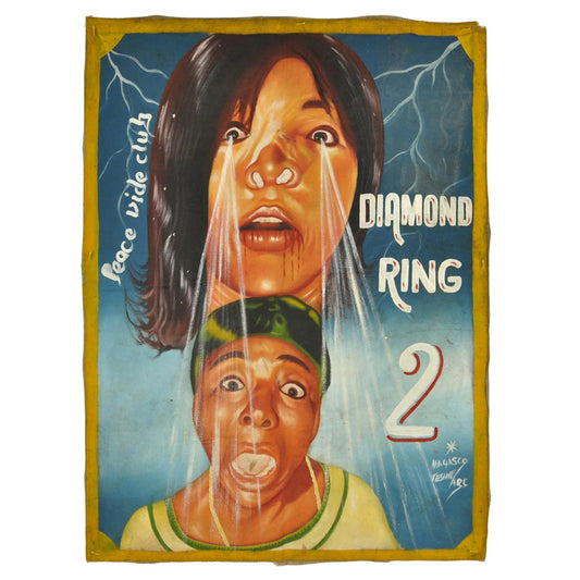 Hand-Painted Diamond Ring 2 Movie Poster - Unique African Art