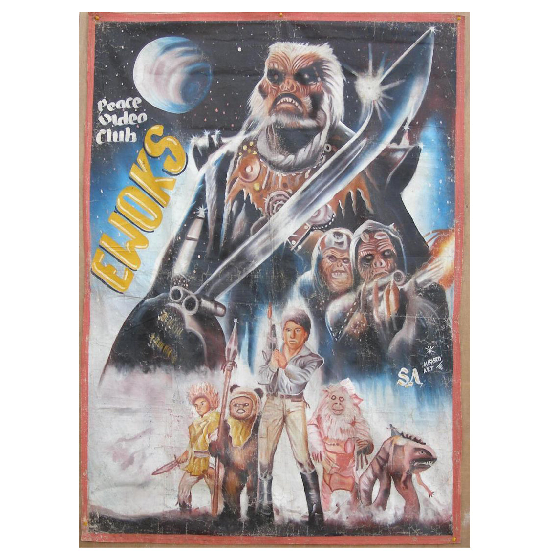 Ewoks The Battle Of Endor Star Wars Hand-Painted Poster From Ghana