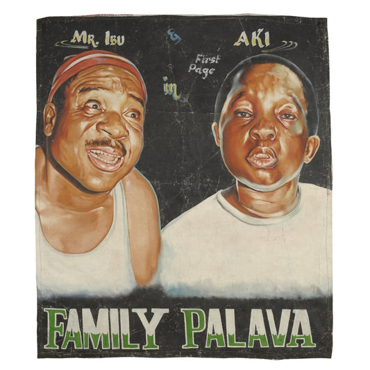 Family Palava Movie Poster - Authentic Ghana Hand-Painted Wall Art