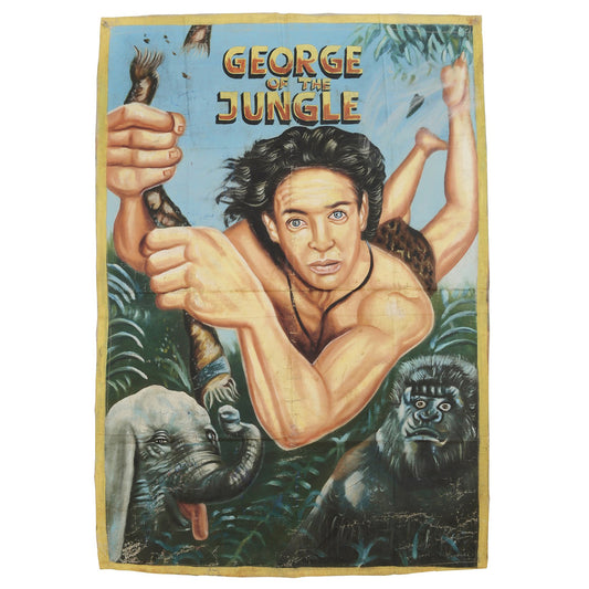 Authentic George Of The Jungle Movie Poster - Hand Painted In Ghana