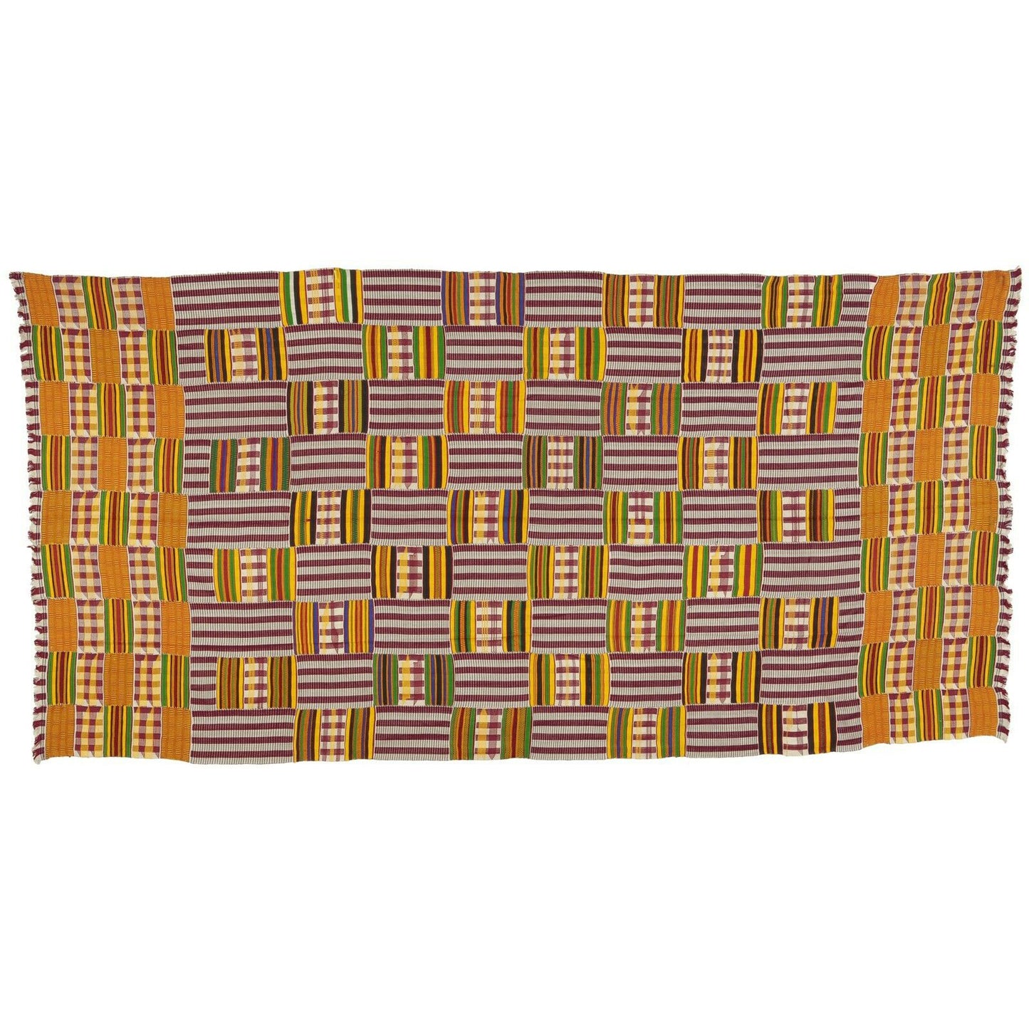 Handwoven Ashanti Kente Cloth – Woman Size 74”×37” (1970s)