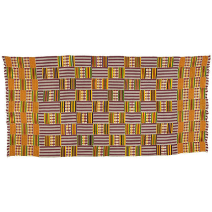Handwoven Ashanti Kente Cloth – Woman Size 74”×37” (1970s)
