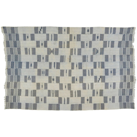 Handwoven Ashanti Kente Woman‑Size 1970s Cotton Cloth (165×105 cm)
