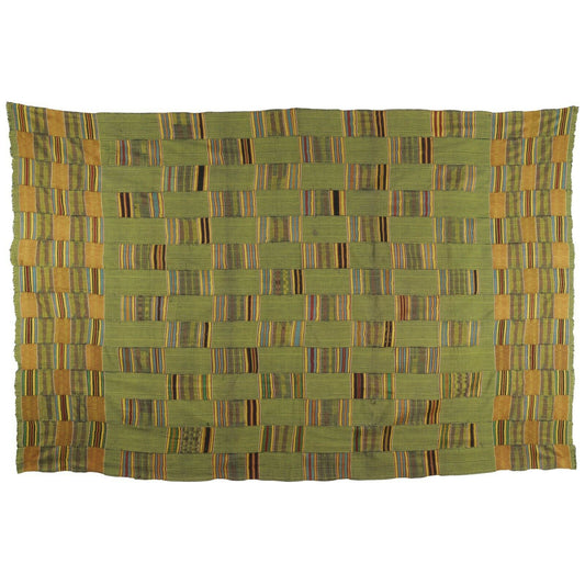 Handwoven Ashanti Kente – 77″ × 52″ Woman Size Authentic Cloth