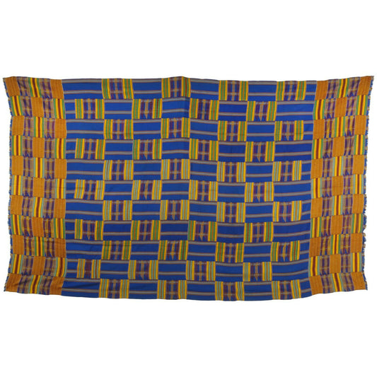 Handwoven Ashanti Kente – Vintage Woman Size 71½″×44″ from Ghana