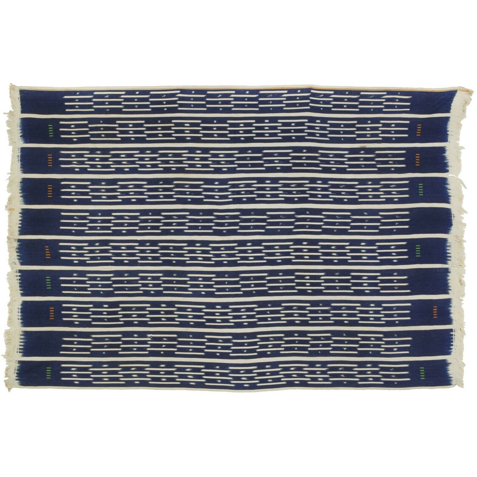 Handwoven Baule Cloth (58″ × 39½″) – Ivory Coast Vintage Textile
